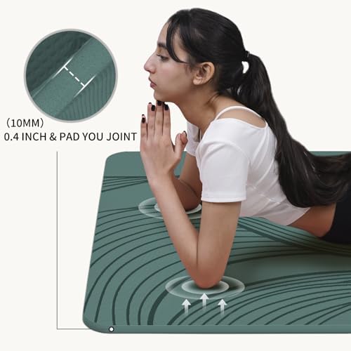 PAIDU Large Yoga Mat 72"x36"x10mm Non-Slip Exercise Mat for Home Gym Studio