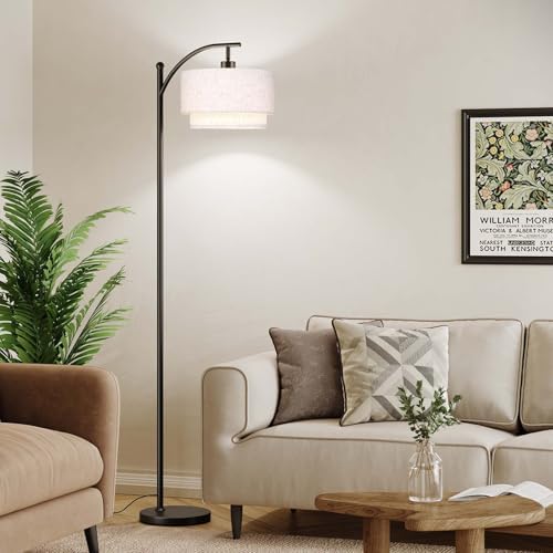 SUNMORY Floor Lamps for Living Room with 12W LED Bulb, Arc Lamp with 3 CCT