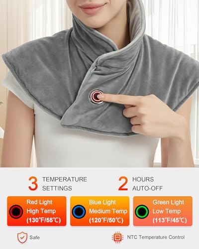 Weighted Neck Heating Pad Cordless Rechargeable Heating Pad for Neck & Back