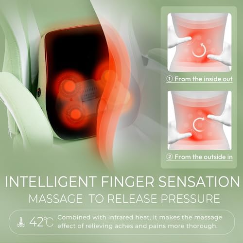 Vigosit Computer Gaming Chair with Heated Massage Lumbar Support for Adults, Ergonomic Office Chair with Footrest, Breathable Soft Fabric Reclining Adjustable Swivel PC Chair for Adult