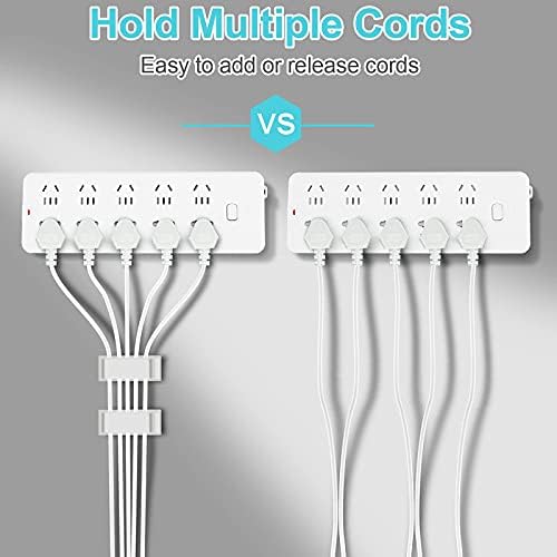 TidyHelper 20 PCS Cable Management Clips, White, for Multiple Cords