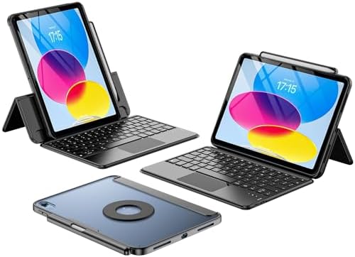 ProCase Touchpad Keyboard Case for iPad 11th (A16) / 10th Gen 10.9", Black