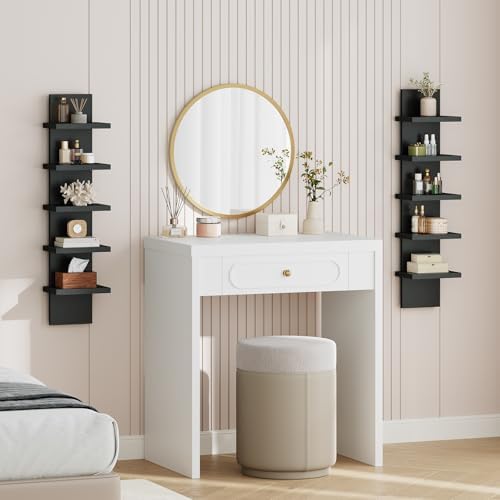 HOOBRO 5 Tier Wall Shelf Unit for Storage, 2 Pack Floating Shelves for Wall