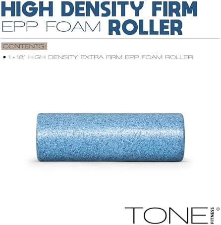 TONE Fitness Firm High-Density Foam Roller for Exercise, Massage & Recovery