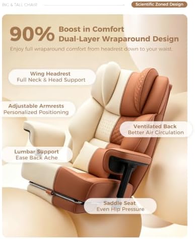 Big and Tall Office Chair, High Back Ergonomic Desk Chair