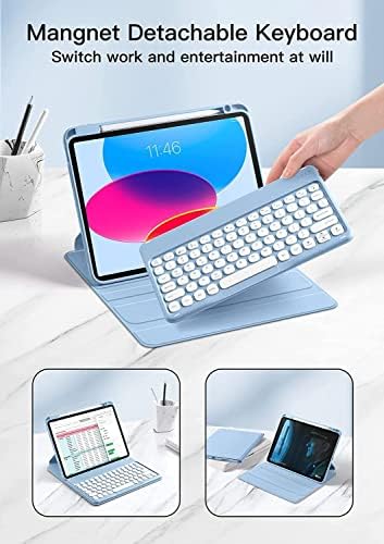 Case with Keyboard for iPad (A16) 11th/10th Generation Upgraded