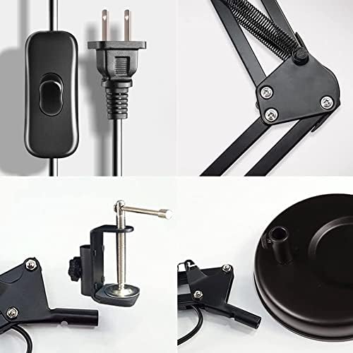 PowerKing Metal Swing Arm Desk Lamps, Adjustable Architect Lamp, Black