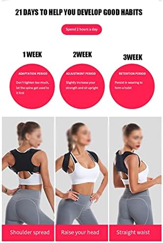 Posture Corrector Adjustable Back Support Belt Spine Back Shoulder Brace Support Belts Adult Invisible Hunchback Belts(B Black,L) (B Black,Medium)
