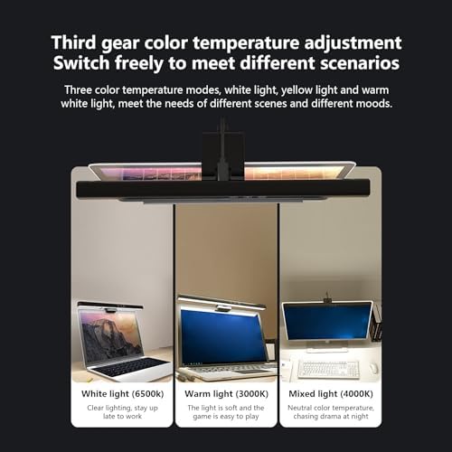 Computer Light Bar, Laptop Monitor Light Bar with Clip, USB LED Task Lamp
