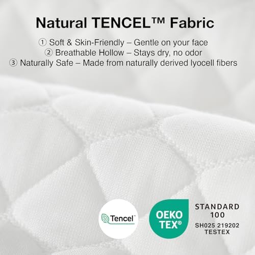 Novilla Tencel Curved Side Sleeper Pillow for Neck and Shoulder Pain Relief