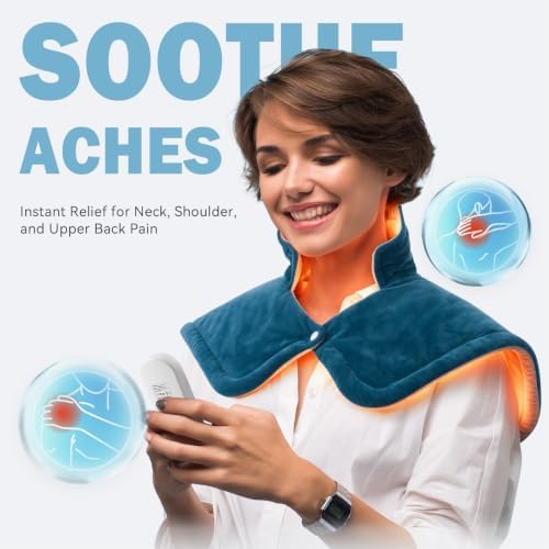 Weighted Heating Pad for Back, Neck & Shoulder Pain Relief