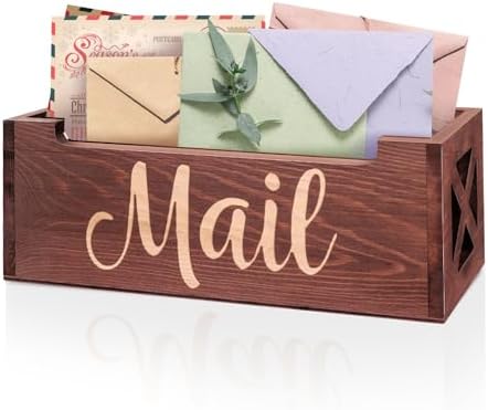 Wooden Mail Organizer Countertop