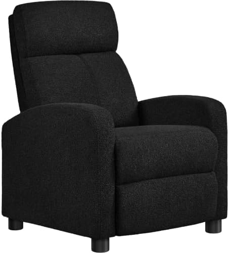 Yaheetech Recliner Chair with 3 Adjustable Angles Living Room Chairs Black