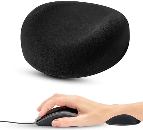 Comfy Glide Palm/Wrist Rest - Smooth Gliding Left and Right-Hand Ergonomic Memory Foam Wrist Support for Mouse or Keyboard - Anti-Fatigue - Stress and Pain Relief for Carpal Tunnel - Jet Black