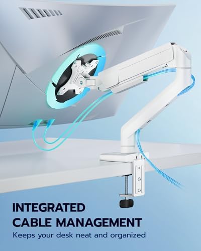ARES WING 17-40 Inch Heavy Duty Monitor Arm, White