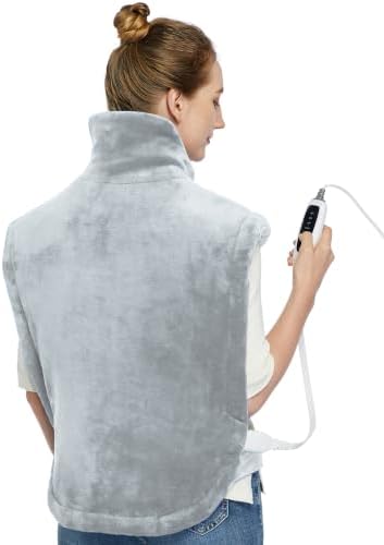 CAROMIO Heating Pad for Neck and Shoulders Back Pain Relief