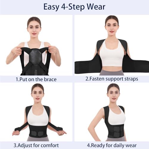 Posture Corrector for Men Women Back Brace Full Back Support Adjustable