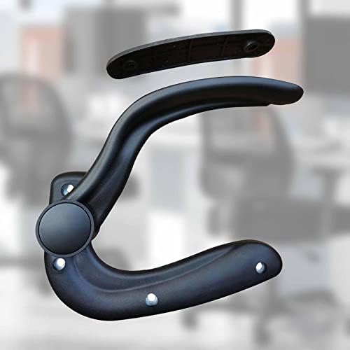 Amagogo Replacement Adjustable Arms for Office Chair Support Arms and Elbow Hardware Comfort Replaces Gaming Chair Armrest Pads with Arm Pads, Black