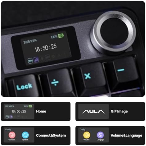 EPOMAKER X Aula F108 PRO Wireless Gaming Keyboard with Screen