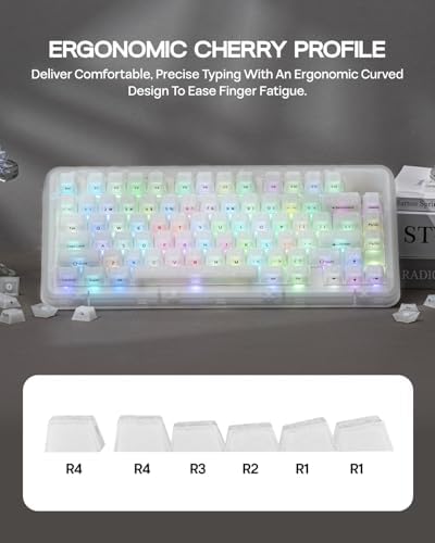 EPOMAKER Frost Jelly Keycaps Set, 126 Keys Forged Carbon Fiber Keycaps