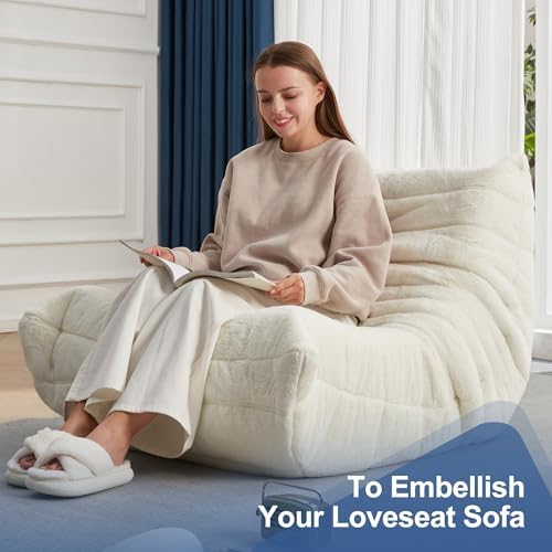 Hobestluk Big Bean Bag Chairs for Adults Fireside BeanBag Couch Togo Sofa