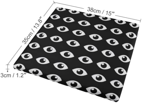 Square Chair Cushion for Car Office Geometric Eyes