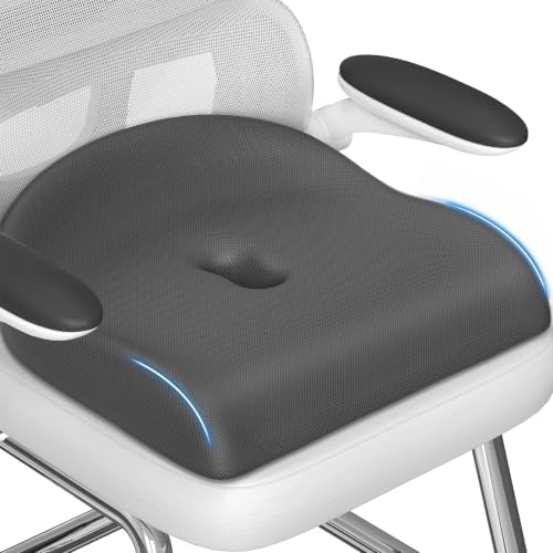 Ergonomic Memory Foam Seat Cushion for Office Chair, Grey