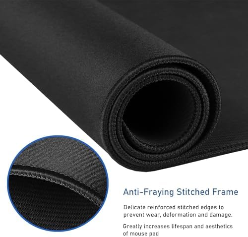Gaming Mouse Pad, (35.4X15.7In) Large Desk Mouse Pad with Stitched Edges