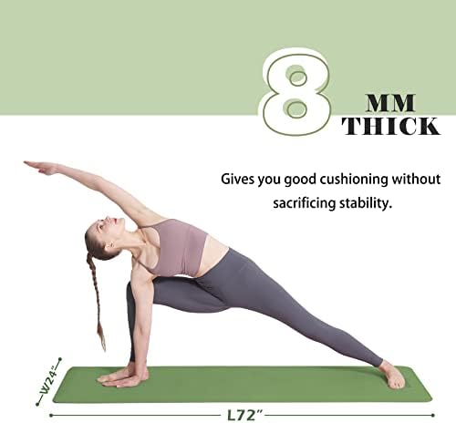 UMINEUX Yoga Mat Extra Thick 1/3'' & 2/5" Non Slip Yoga Mats for Women Eco Friendly TPE Fitness Exercise Mat with Carrying Sling & Storage Bag