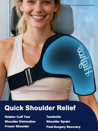Shoulder Ice Pack Wrap for Rotator Cuff and Arm,Cold Compression for Relief