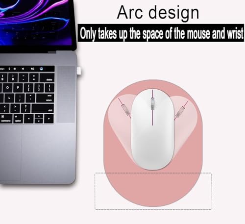 Small Mouse Pad, Mini Mouse Pad, Portable Waterproof with Anti-Slip Base,Pink 5x7 Inch