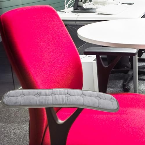 Gatuida Chair Armrest Pads 1 Pair Elastic Armrest Covers for Office Home Chairs Handrail Mat Protector for Elbows and Forearms Easy Install Removable Washable 17.71 X 3.93 X 0.39 in