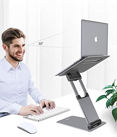 Nulaxy Pull-Out Height Adjustable Laptop Stand for Desk, 22 LB Support