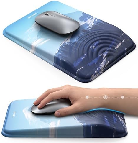 TECKNET Ergonomic Mouse Pad with Wrist Rest, All-Day Comfort & Pain Relief