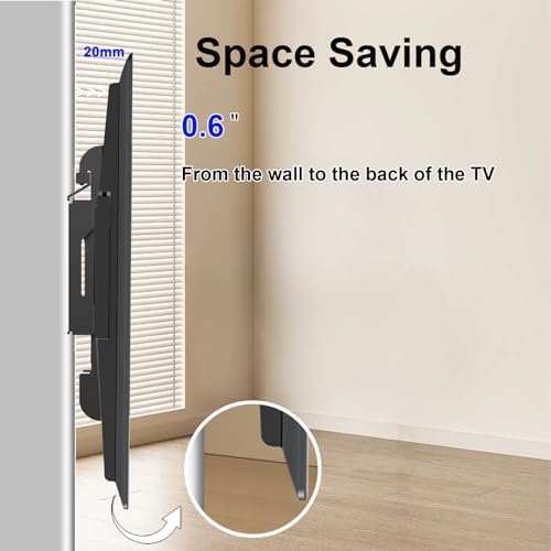 Fixed TV Wall Mount for 14-42" TVs Low Profile Wall Mount TV Bracket