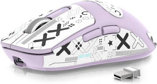 ATTACK SHARK X3 49g Ultra-Lightweight Wireless Gaming Mouse, Purple&Tape