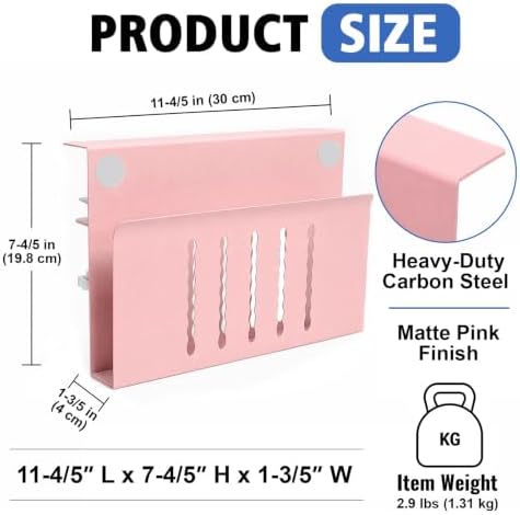 LUKETURE Desk Side Storage Laptop Holder No Drill Clamp On Organizer
