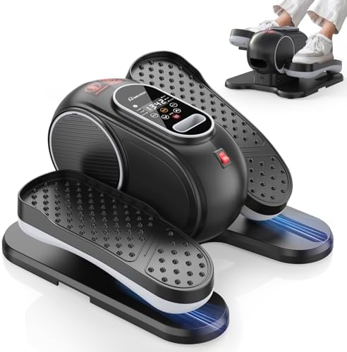 ANCHEER Under Desk Elliptical Machine - Electric Elliptical Leg Exerciser for Seniors with 12 Speeds & Remote Control, Portable Quiet Pedal Exerciser Machine for Home Office