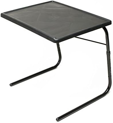 Table-Mate TV Tray Table | Portable Desk Folding Dinner Tray, Couch Table Trays for Eating Snack Food, Portable Laptop Desk, Bed Trays for Eating | Adjustable TV Trays with 3 Angles and Cup Holder