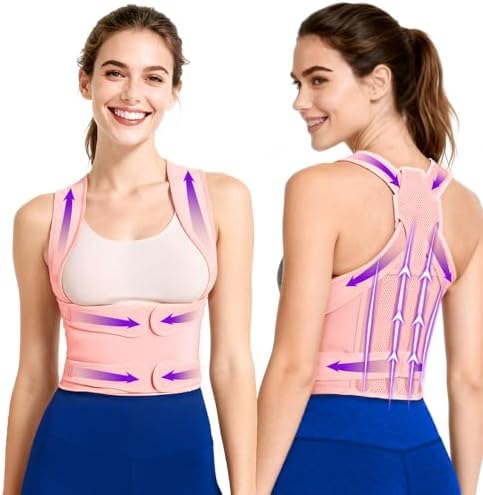 Back Brace & Posture Corrector for Women, Adjustable Back Support
