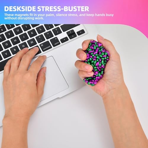 550pcs Fidget Toys Adults,Stress Relief Sensory Toys for Autism ADHD Anxiety,Smooth Ferrite Stones Desk Fidgets Toys,Fidget Toys Gifts