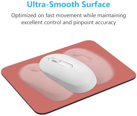 Dapesuom Small Mouse Pad, 6 x 8 Inch Thick Rubber Premium-Textured Non-Slip Portable & Washable Mini Mouse Mat for Women Men Wireless Laptops Keyboard Tray Gaming Computer Office Travel, Indian Red