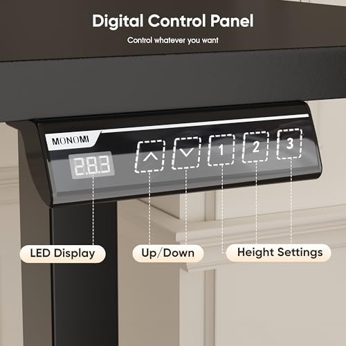 Monomi 39.4" Electric Standing Desk, Height Adjustable sit Stand up,Black