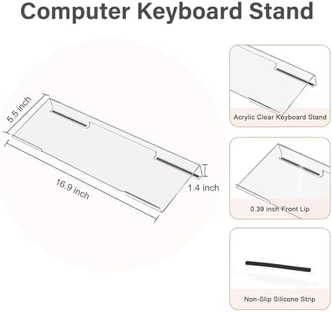 MOSISO Keyboard Stand&Wrist Rest Support for Keyboard &Mouse Pad Set