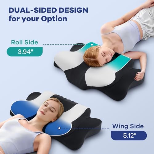 DONAMA Cervical Pillow for Neck Pain, Ergonomic Memory Foam Contour Pillow
