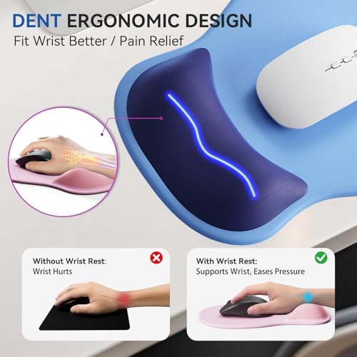 Ergonomic Mouse Pad with Wrist Rest Cute Mousepad Wrist Support