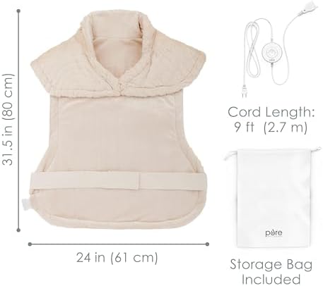 Pure Enrichment PureRadiance Back & Neck Luxury Heating Pad, 6 Settings