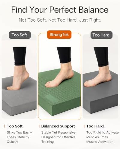 StrongTek Foam Balance Pad, Extra-Wide 19 x 15.8 x 2.4 in, Non-Slip TPE
