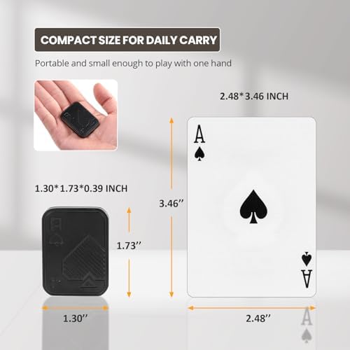 ITOKEY Fidget Toys Adults, Metal Magnetic Fidget Slider, EDC Poker Card