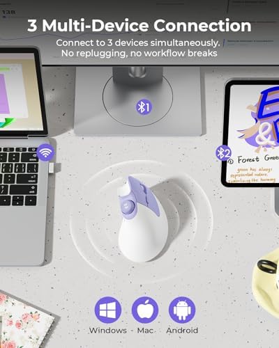 seenda MOU-302 Wireless Bluetooth Ergonomic Vertical Mouse with Volume Knob